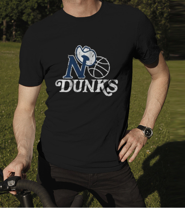 No Dunks Dallas Stars Basketball Cowboy Hat T-Shirt