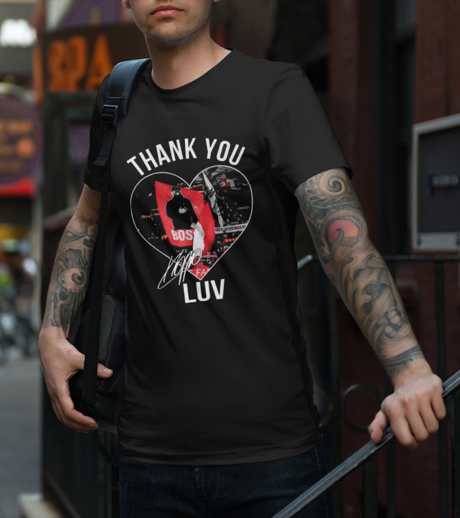 Thank You Jurgen Klopp Boss LUV Signature You'll Never Walk Alone FA T-Shirt