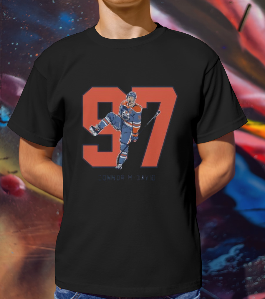 Connor McDavid 97 Edmonton Oilers Hockey Player T-Shirt