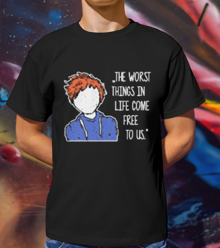 Ed Sheeran The Worst Things In Life Come Free To Us Sketch T-Shirt