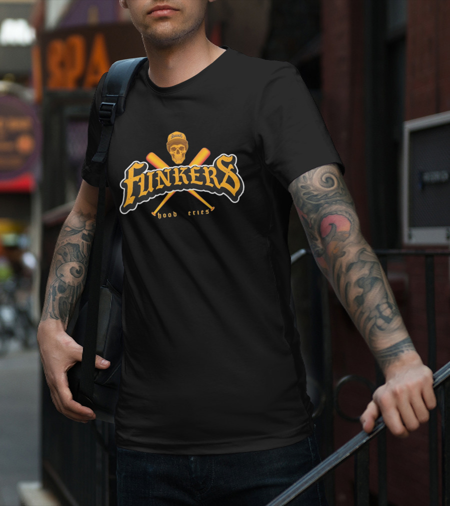 Funkers Hood Series Skull Crossed Bats Baseball Cap T-Shirt