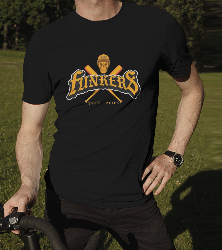 Funkers Hood Series Skull Crossed Bats Baseball Cap T-Shirt