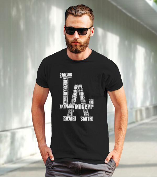 Los Angeles Dodgers LA Player Names Hernandez Betts Muncy Ohtani Smith T-Shirt