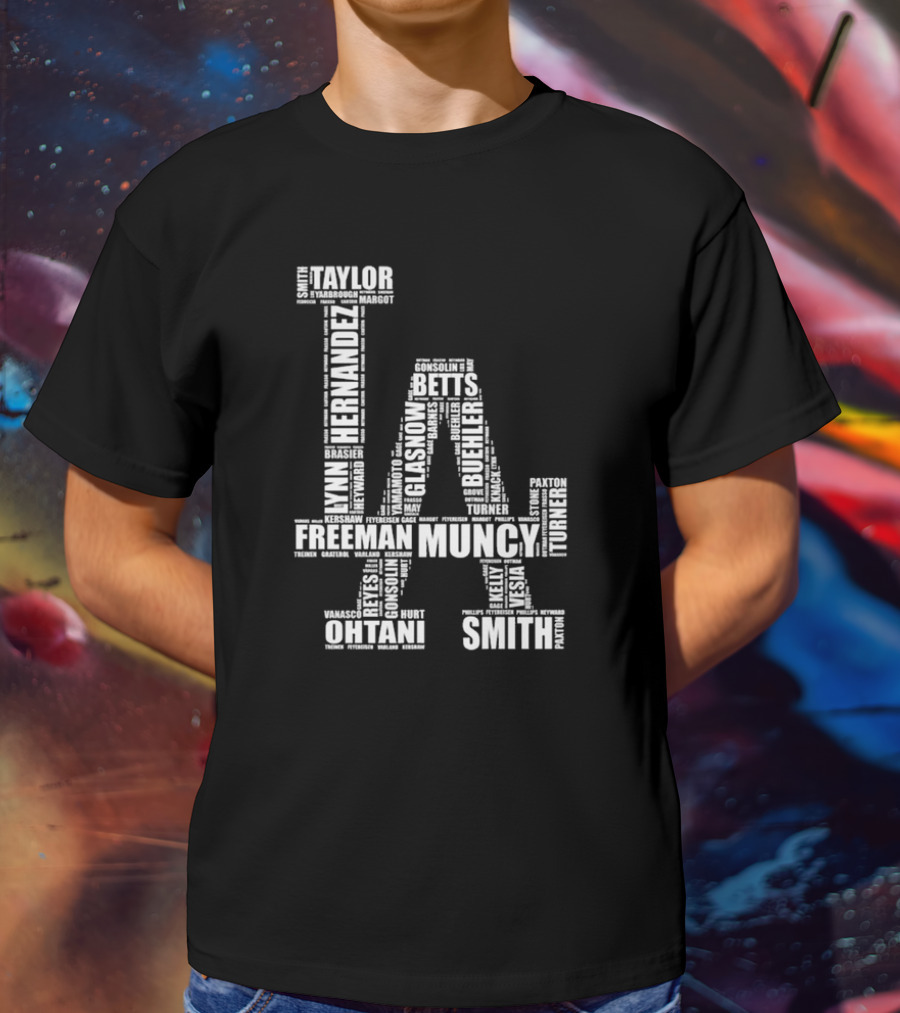 Los Angeles Dodgers LA Player Names Hernandez Betts Muncy Ohtani Smith T-Shirt