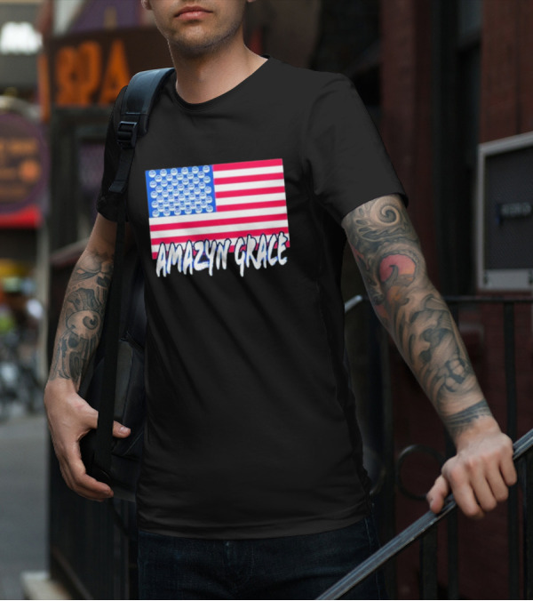 America Flag Amazyn Grace Pepsi Cap Stars T-Shirt