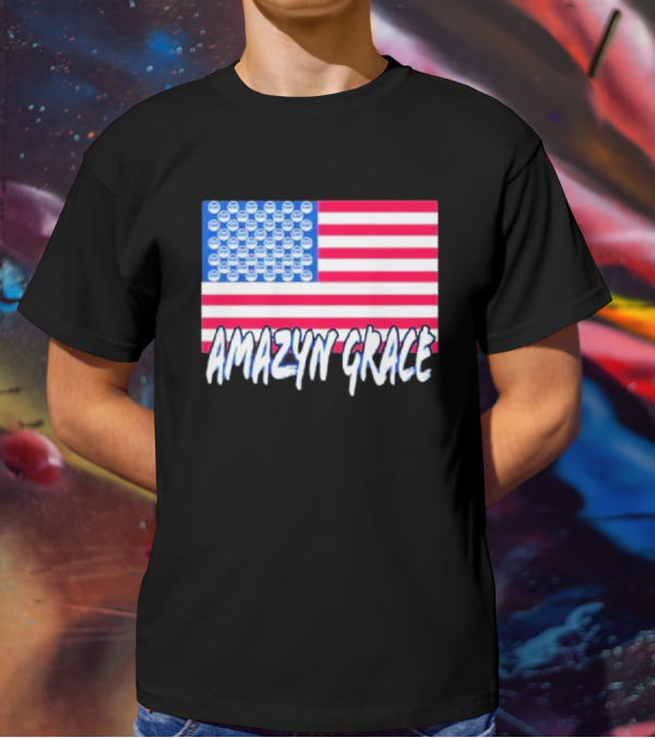 America Flag Amazyn Grace Pepsi Cap Stars T-Shirt
