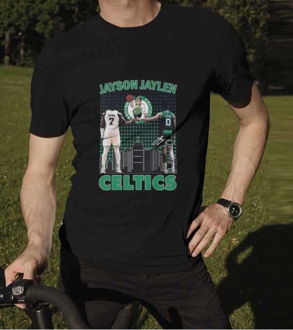 Jayson Jaylen Boston Celtics Jaylen Brown Jayson Tatum Signatures T-Shirt