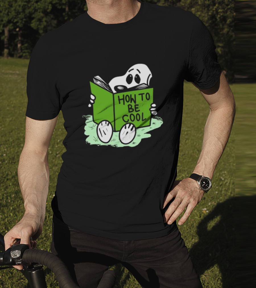 Snoopy Reading How To Be Cool Book Peanuts Comic Strip T-Shirt