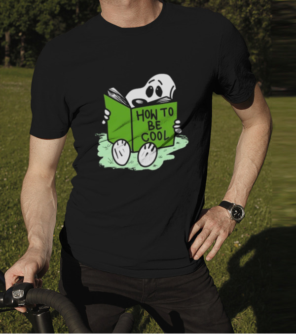 Snoopy Reading How To Be Cool Book Peanuts Comic Strip T-Shirt
