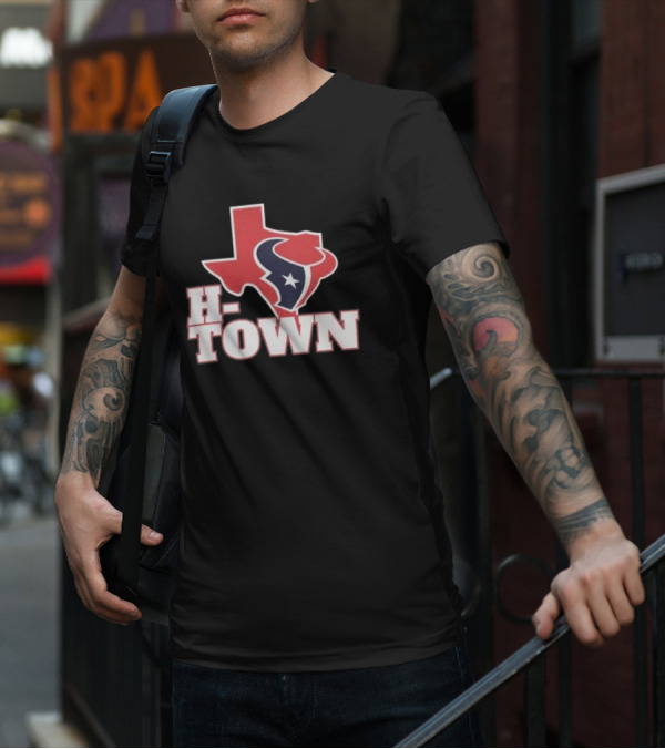 H-Town Texas Silhouette Houston Texans Star T-Shirt
