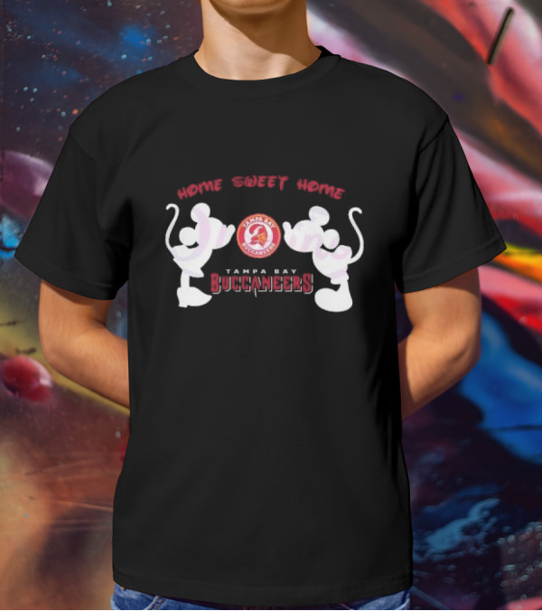 Home Sweet Home Mickey Minnie Tampa Bay Buccaneers T-Shirt