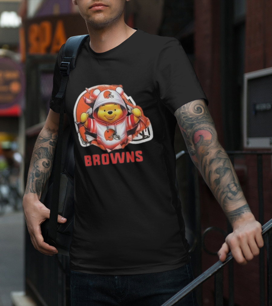 Pooh Cleveland Browns Football Team T-Shirt