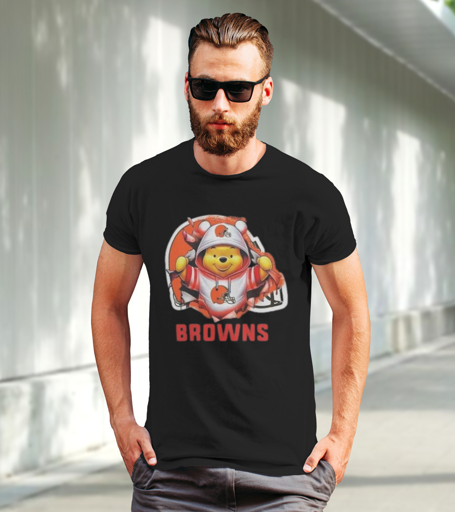 Pooh Cleveland Browns Football Team T-Shirt