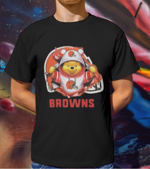 Pooh Cleveland Browns Football Team T-Shirt