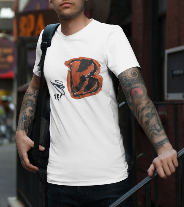 Jermaine Burton Cincinnati Bengals Paint Tri-Blend B T-Shirt