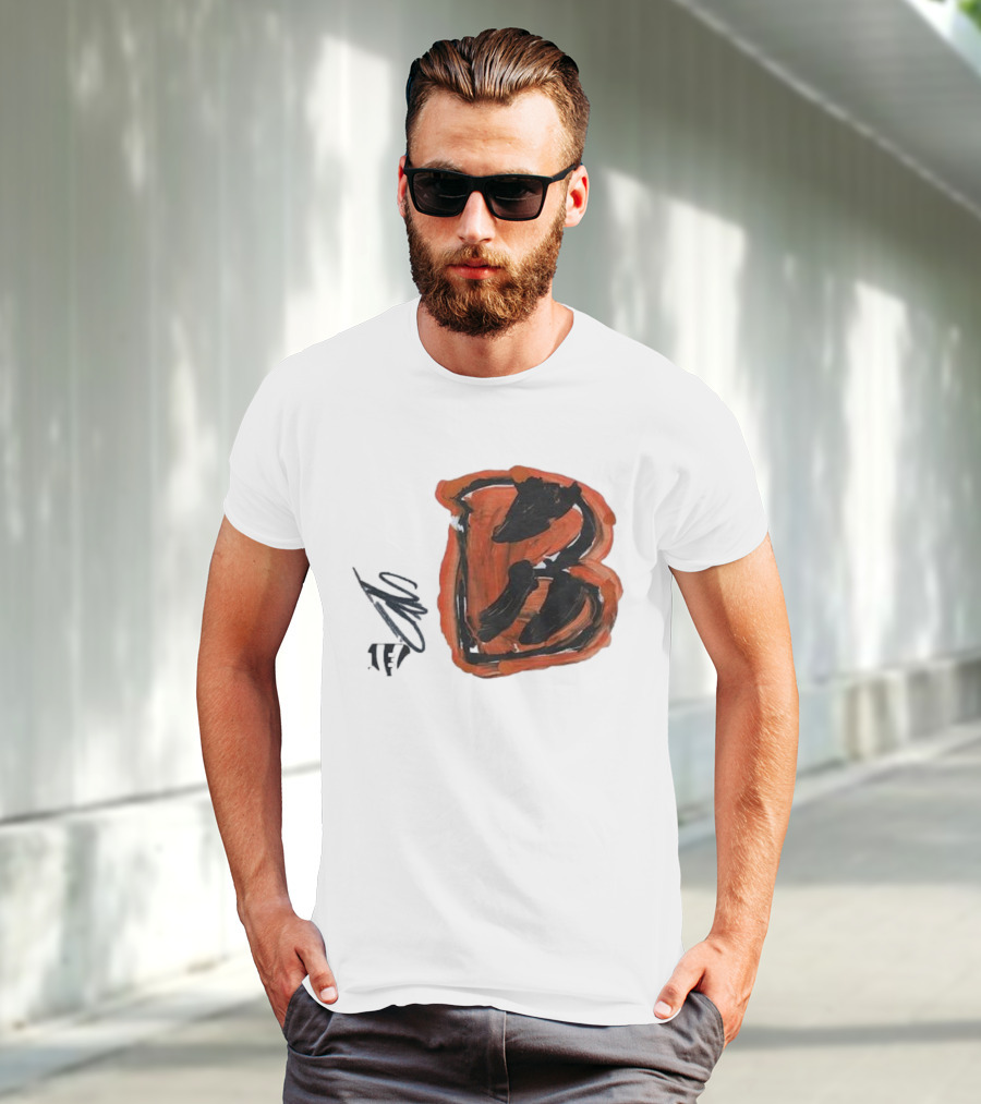 Jermaine Burton Cincinnati Bengals Paint Tri-Blend B T-Shirt