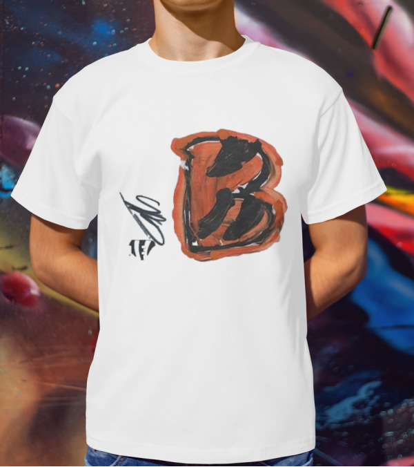 Jermaine Burton Cincinnati Bengals Paint Tri-Blend B T-Shirt