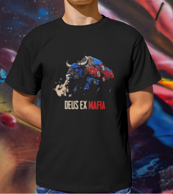 Buffalo Bills Deus Ex Mafia Charging Buffalo T-Shirt