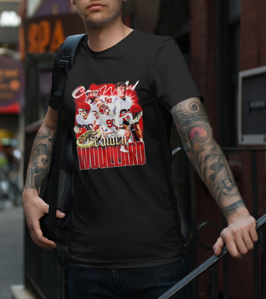 Caiden Wouillard 90 Football Action Collage T-Shirt