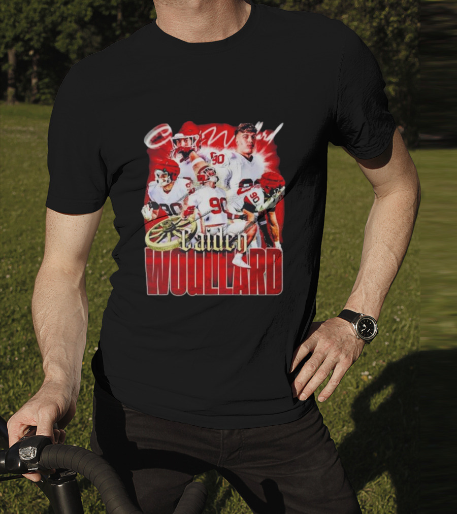 Caiden Wouillard 90 Football Action Collage T-Shirt