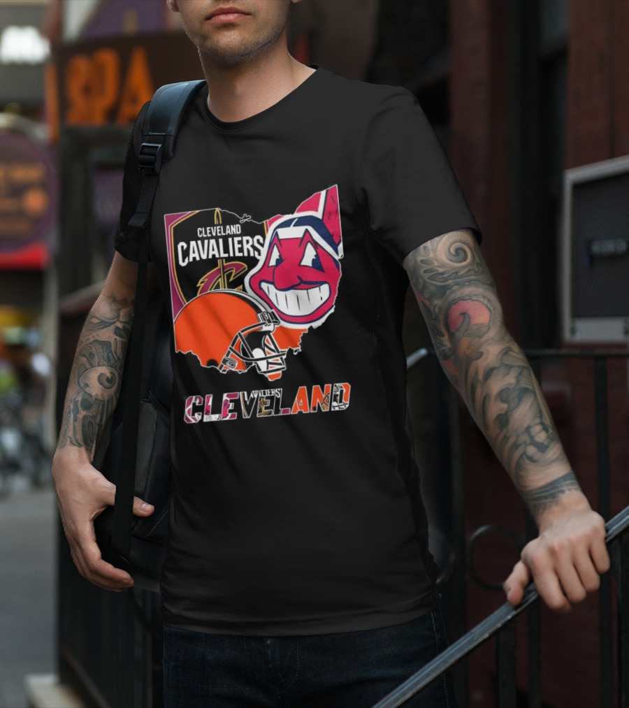 Cleveland Cavaliers Indians Browns Sports Team Fan Gear T-Shirt