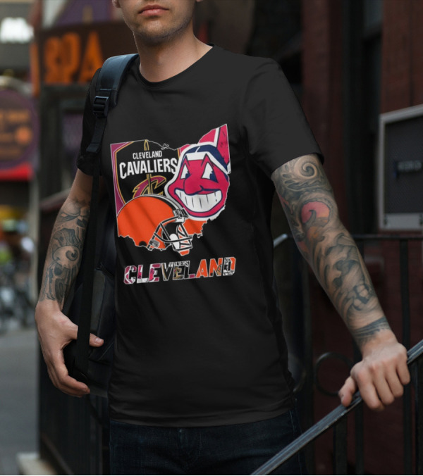 Cleveland Cavaliers Indians Browns Sports Team Fan Gear T-Shirt