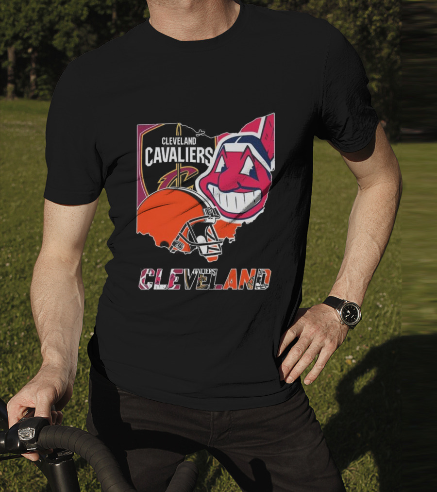 Cleveland Cavaliers Indians Browns Sports Team Fan Gear T-Shirt