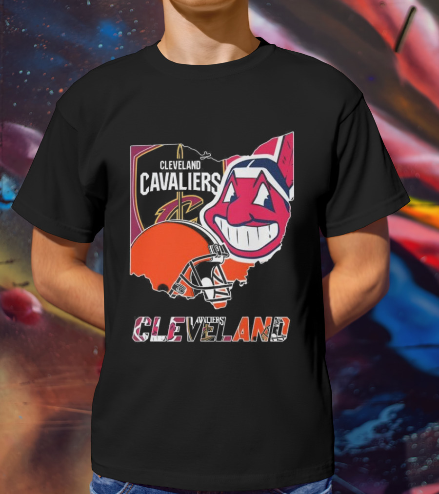 Cleveland Cavaliers Indians Browns Sports Team Fan Gear T-Shirt