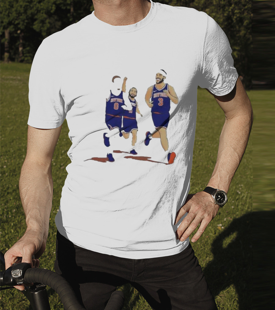 New York Knicks Donte DiVincenzo Jalen Brunson Josh Hart Villanova Basketball Team Players T-Shirt