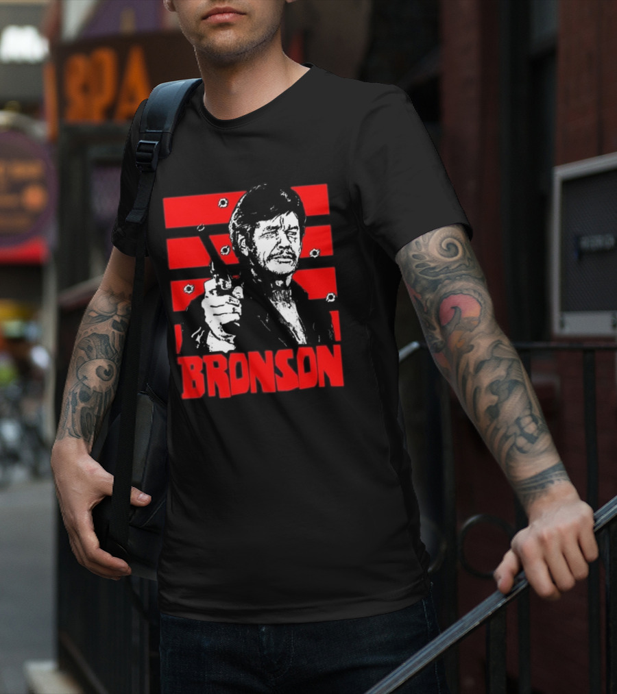 Chat Rat 99 Mag Charles Bronson 70s Movie Death Wish 1974 Gun Iconic Bronson Image T-Shirt
