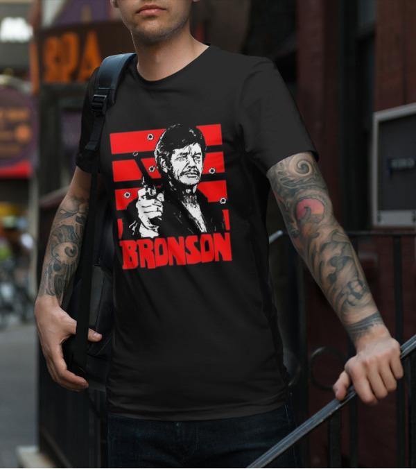 Chat Rat 99 Mag Charles Bronson 70s Movie Death Wish 1974 Gun Iconic Bronson Image T-Shirt