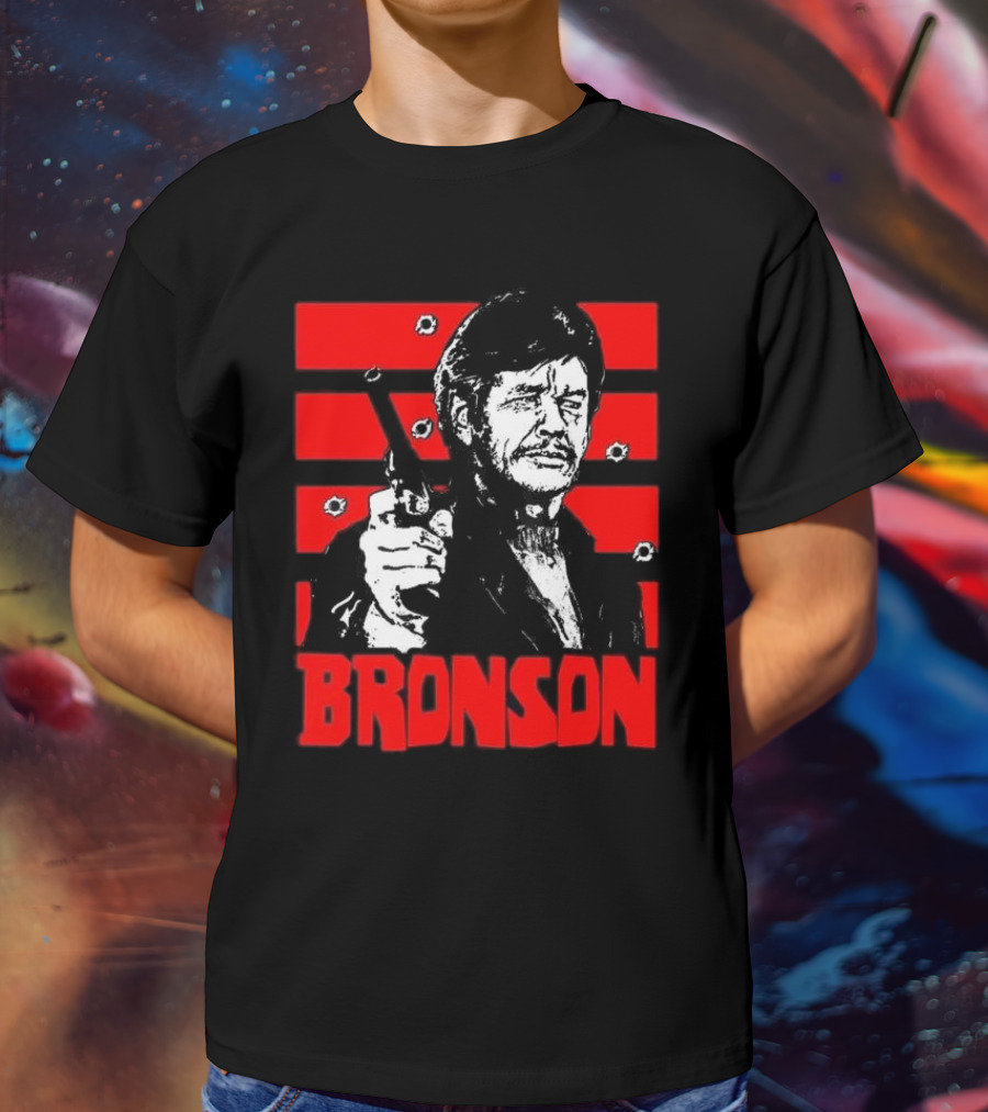 Chat Rat 99 Mag Charles Bronson 70s Movie Death Wish 1974 Gun Iconic Bronson Image T-Shirt