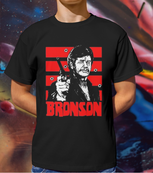 Chat Rat 99 Mag Charles Bronson 70s Movie Death Wish 1974 Gun Iconic Bronson Image T-Shirt