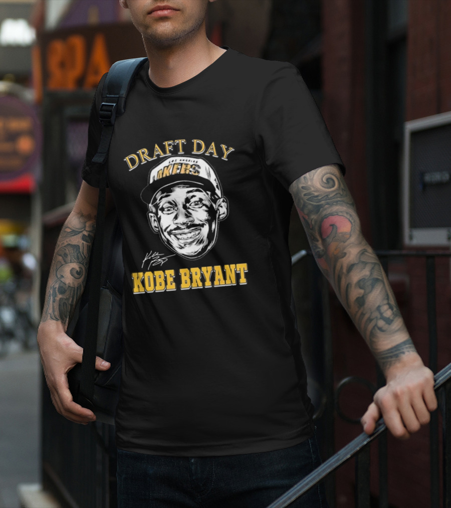 Draft Day Kobe Bryant Los Angeles Lakers Signature Memory T-Shirt