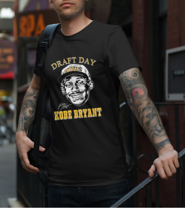 Draft Day Kobe Bryant Los Angeles Lakers Signature Memory T-Shirt