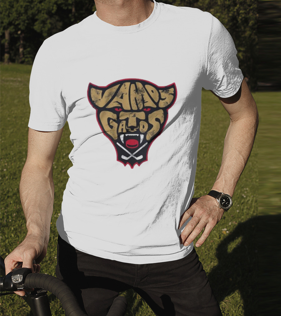 Florida Panthers Vamos Gatos Logo Cat Hockey T-Shirt