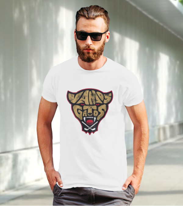 Florida Panthers Vamos Gatos Logo Cat Hockey T-Shirt