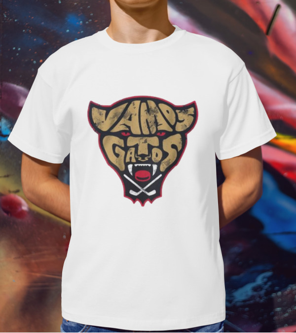 Florida Panthers Vamos Gatos Logo Cat Hockey T-Shirt