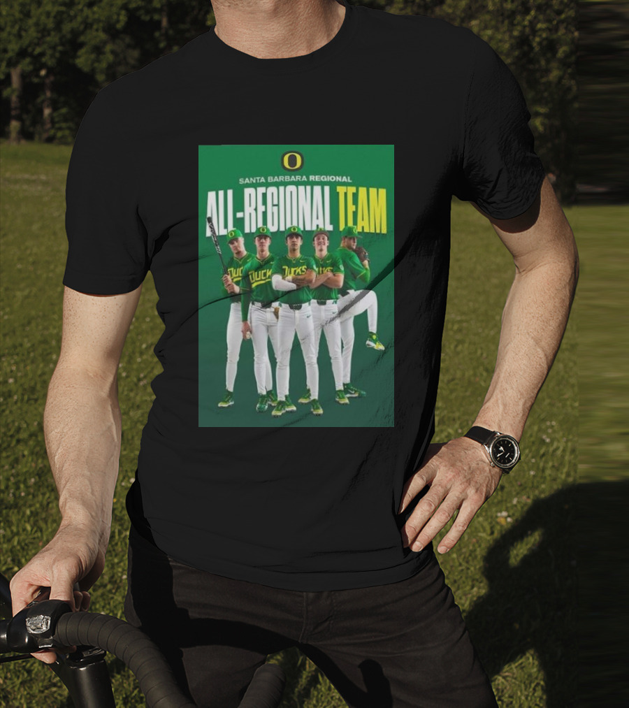 Santa Barbara Regional All-Regional Team Oregon Ducks Baseball T-Shirt