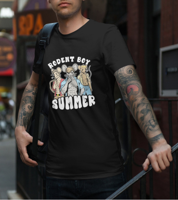 Rodent Boy Summer Anthro Trio With Sunglasses And Open T-Shirt