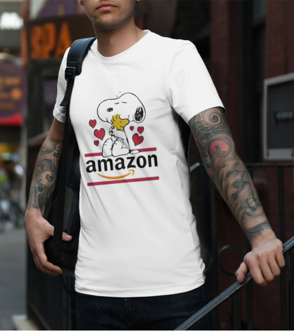 Snoopy Woodstock Hearts Amazon T-Shirt