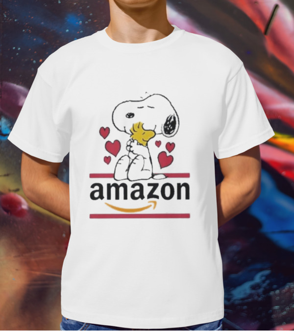 Snoopy Woodstock Hearts Amazon T-Shirt