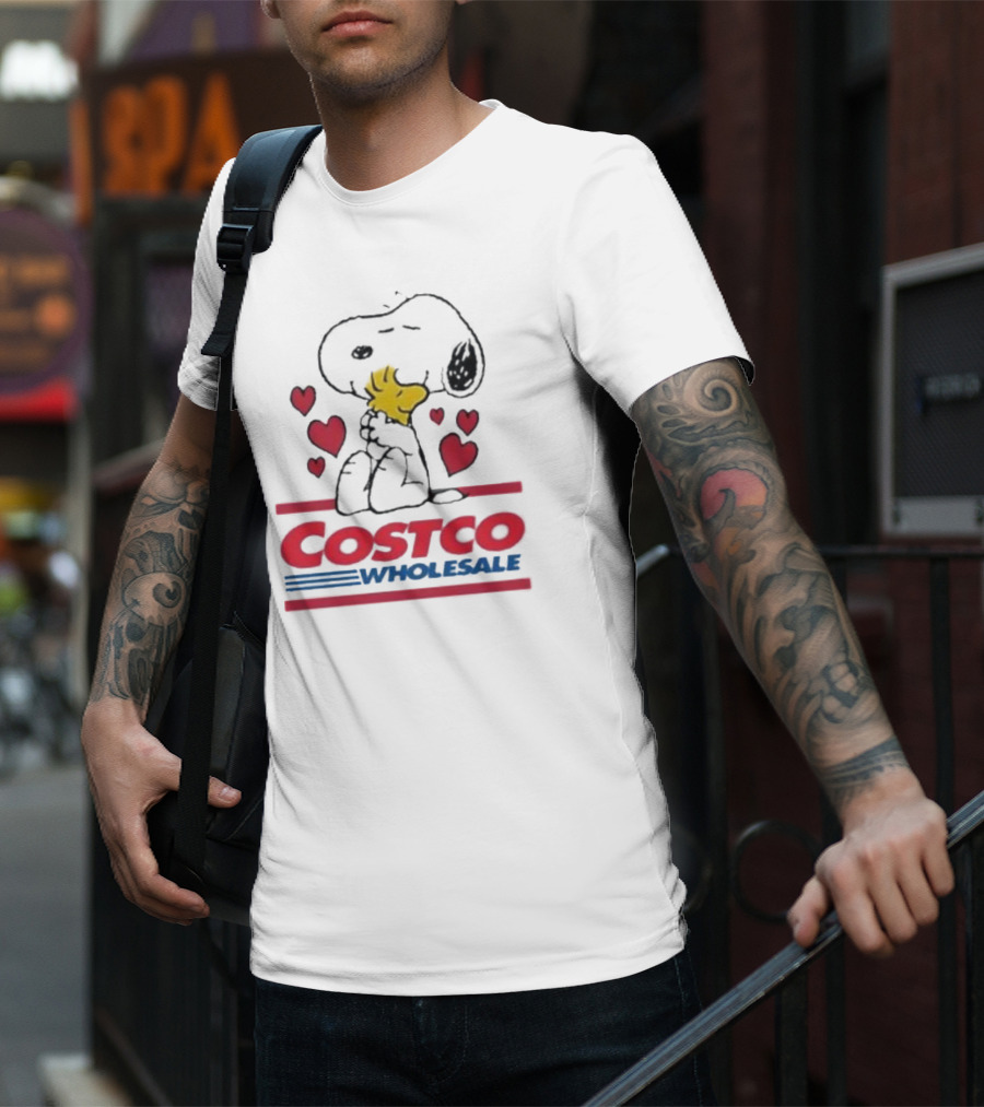 Snoopy Woodstock Hearts Costco Wholesale T-Shirt