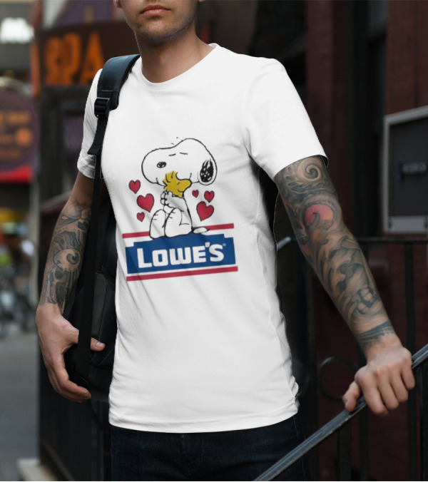 Snoopy Woodstock Hearts Lowe's Embrace T-Shirt