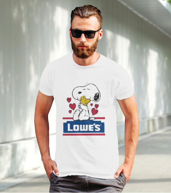 Snoopy Woodstock Hearts Lowe's Embrace T-Shirt