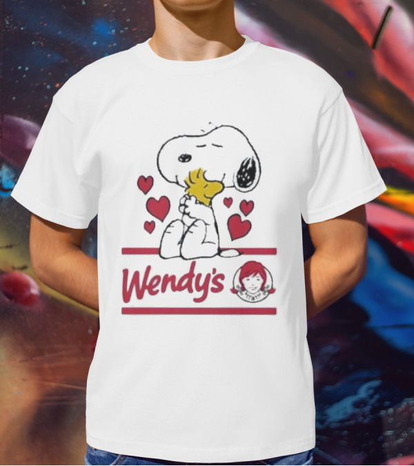 Snoopy Woodstock Hearts Wendy's T-Shirt