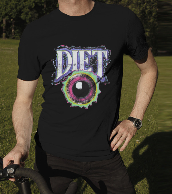Diet Starts Monday Eyeball Colorful Retro T-Shirt