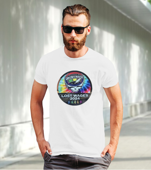 Grateful Dead Tie-Dye Fun Meter Skull Lost Wages T-Shirt