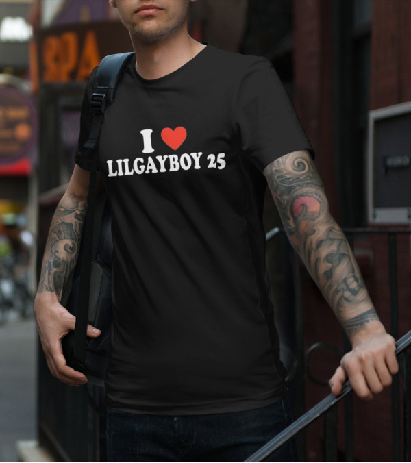I Love Lilgayboy 25 Red Heart T-Shirt