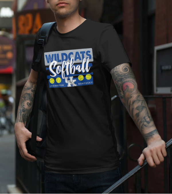 Wildcats Softball Kentucky Lexington UK Bats And Balls T-Shirt